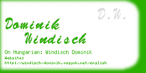 dominik windisch business card